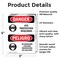 Signmission 5 in Height, 3.5 in Width, Vinyl Decal, Rectangle, Bilingual OS-2PACK-DS-D-35-VS-1225 - alternate 6
